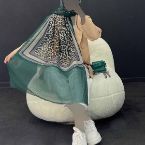 شال دورو پلنگی - کد 50467