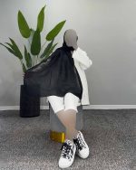 شال پلیسه شاین دار - کد 50474 - Image 3