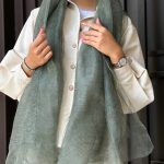 شال دولایه حریر - کد 51390