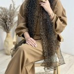 شال شیشه ای پلنگی - کد 51914