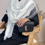 شال حریر لبه تور - کد 51892