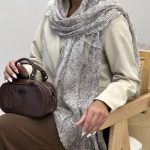 شال حصیری برفکی - کد 3806