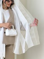 شال ویسکوز چهارخونه - کد 4876 - Image 12