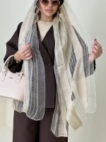 شال ویسکوز چهارخونه - کد 4876 - Image 8